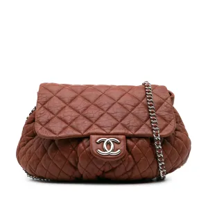 Large Quilted Lambskin Chain Around Flap