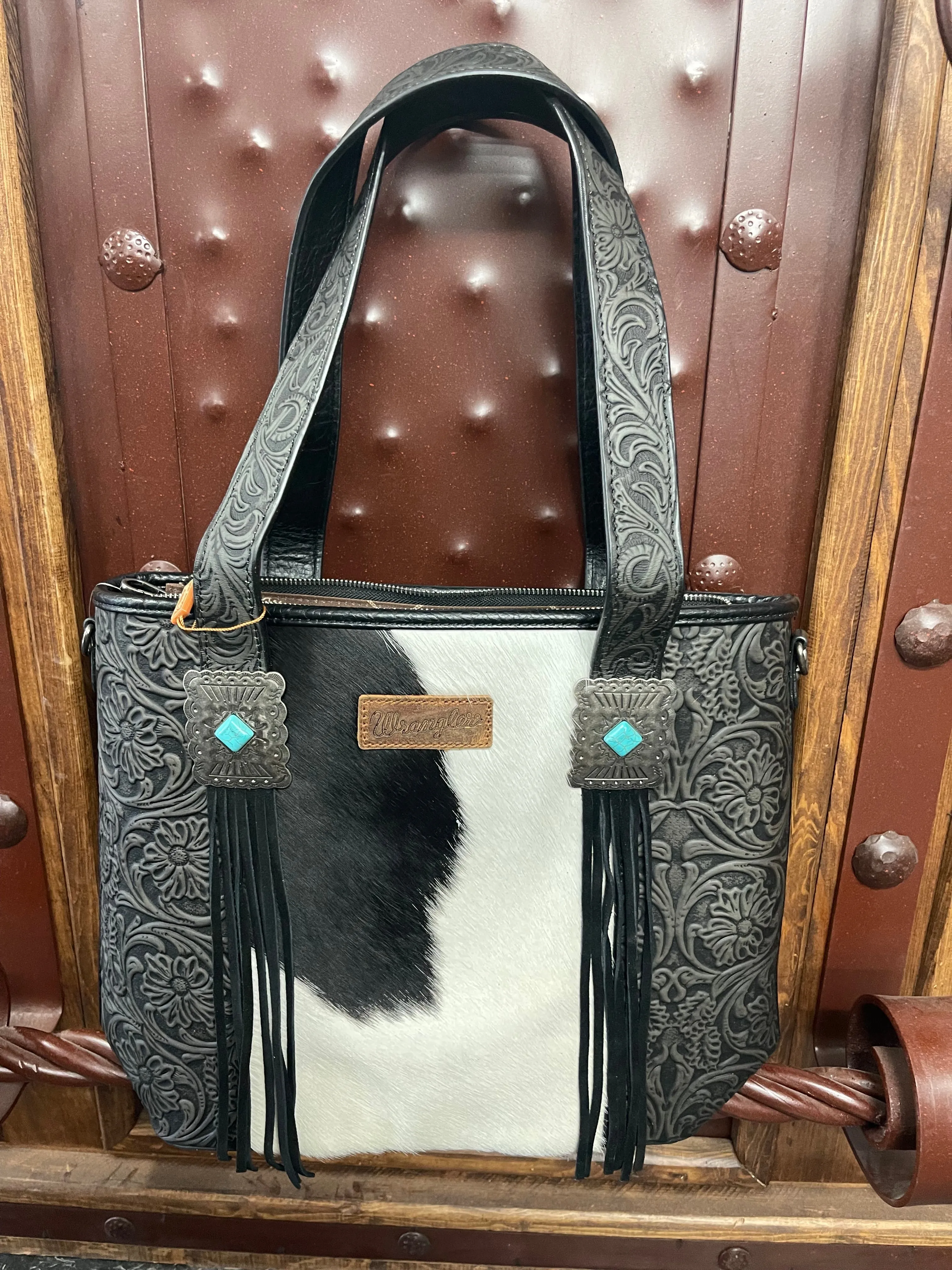 LARGE San Pueblo cowhide CROSSBODY BAG