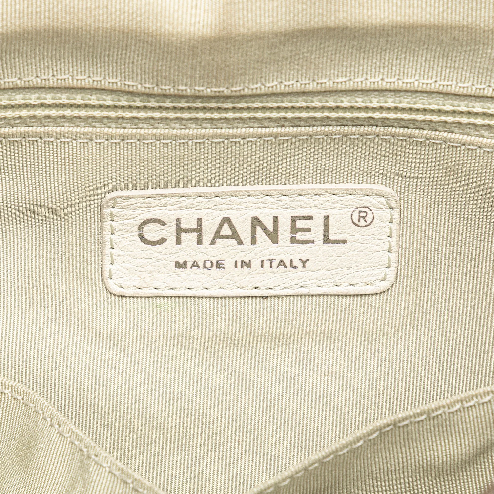 Large Washed Lambskin Chain Around Flap
