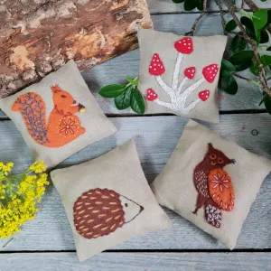 Lavender Sachet Embroidery Kit - Woodland