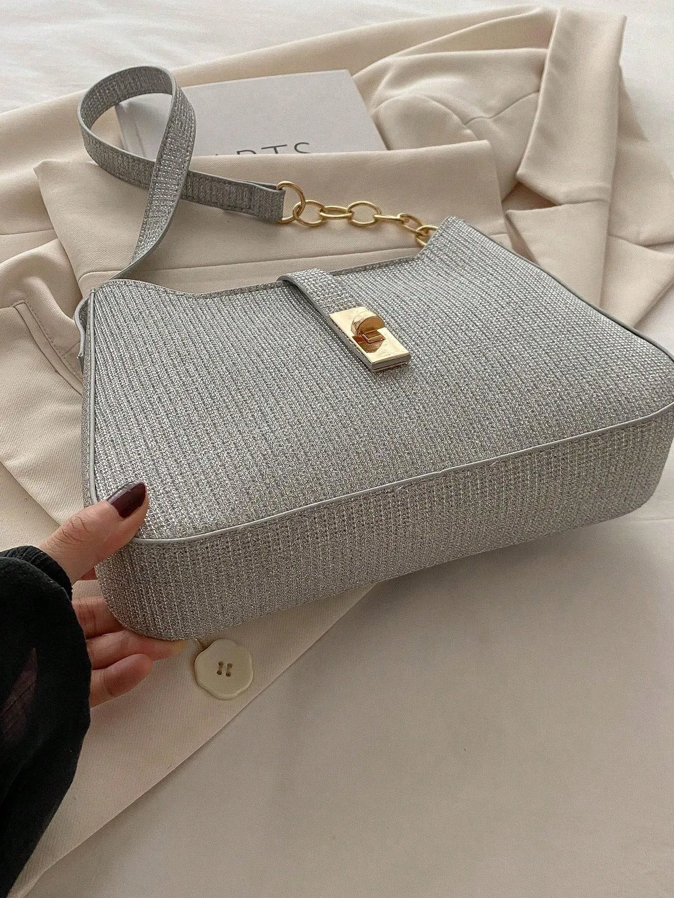 Leather Armpit Temperament Light Chain Shoulder Bag