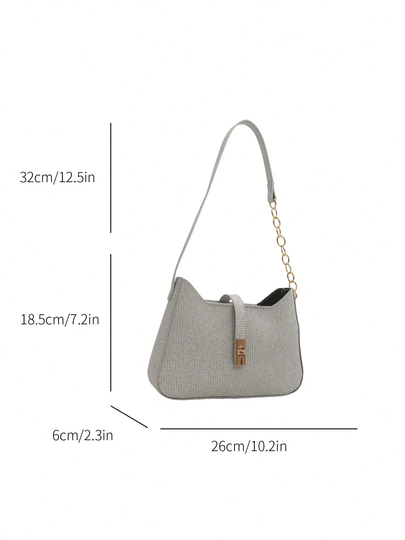 Leather Armpit Temperament Light Chain Shoulder Bag
