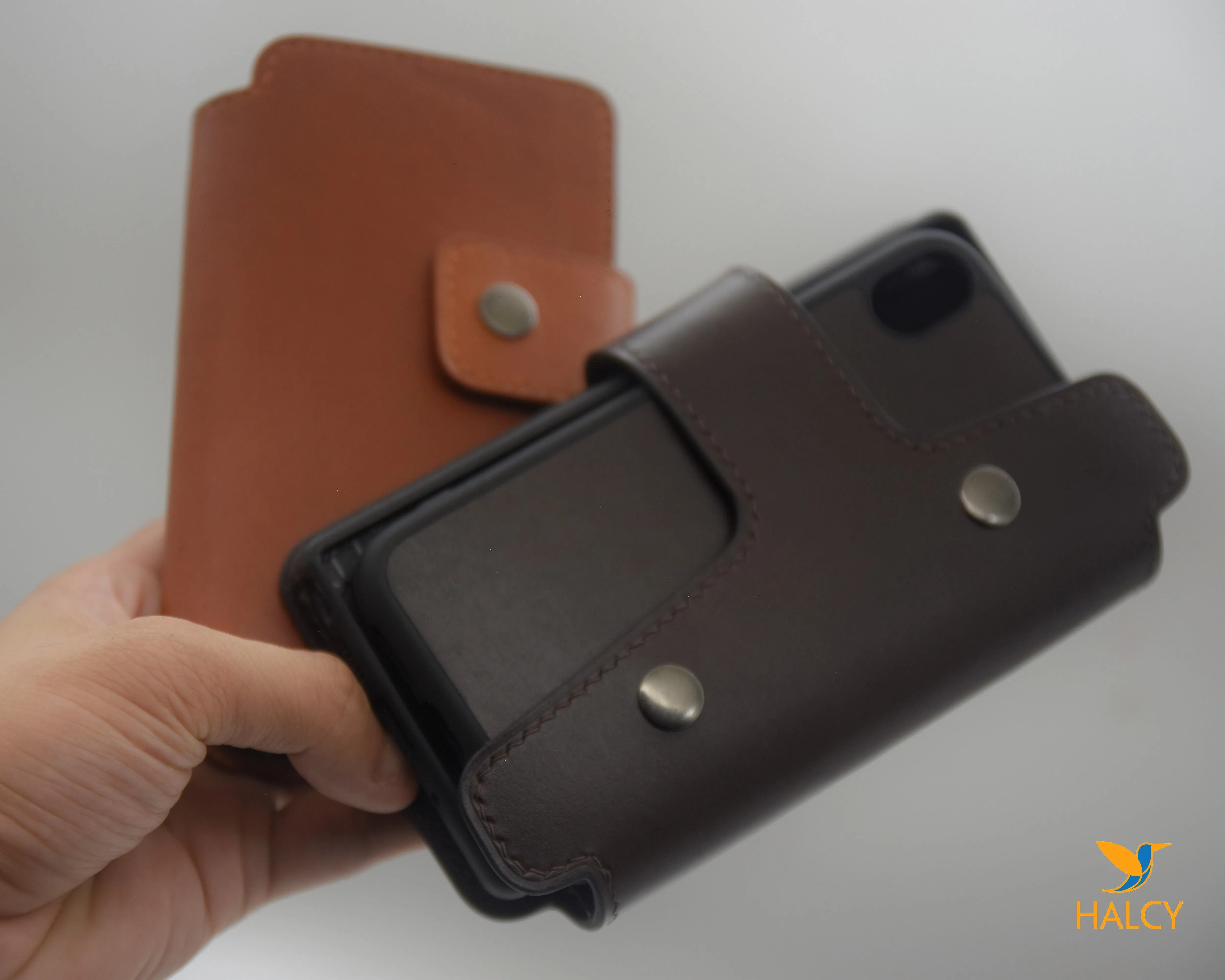 Leather Dual Phone Case, Leather Double iPhone Case, Case Holds Two Phones, 2 Iphone, 2 Samsung Phone Case, Crossbody Double Decker