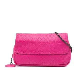 Leather Intrecciomirage Butterfly Chain Flap