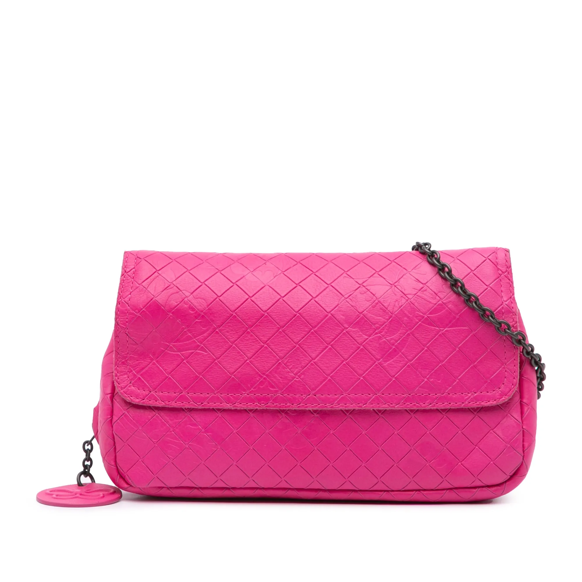 Leather Intrecciomirage Butterfly Chain Flap