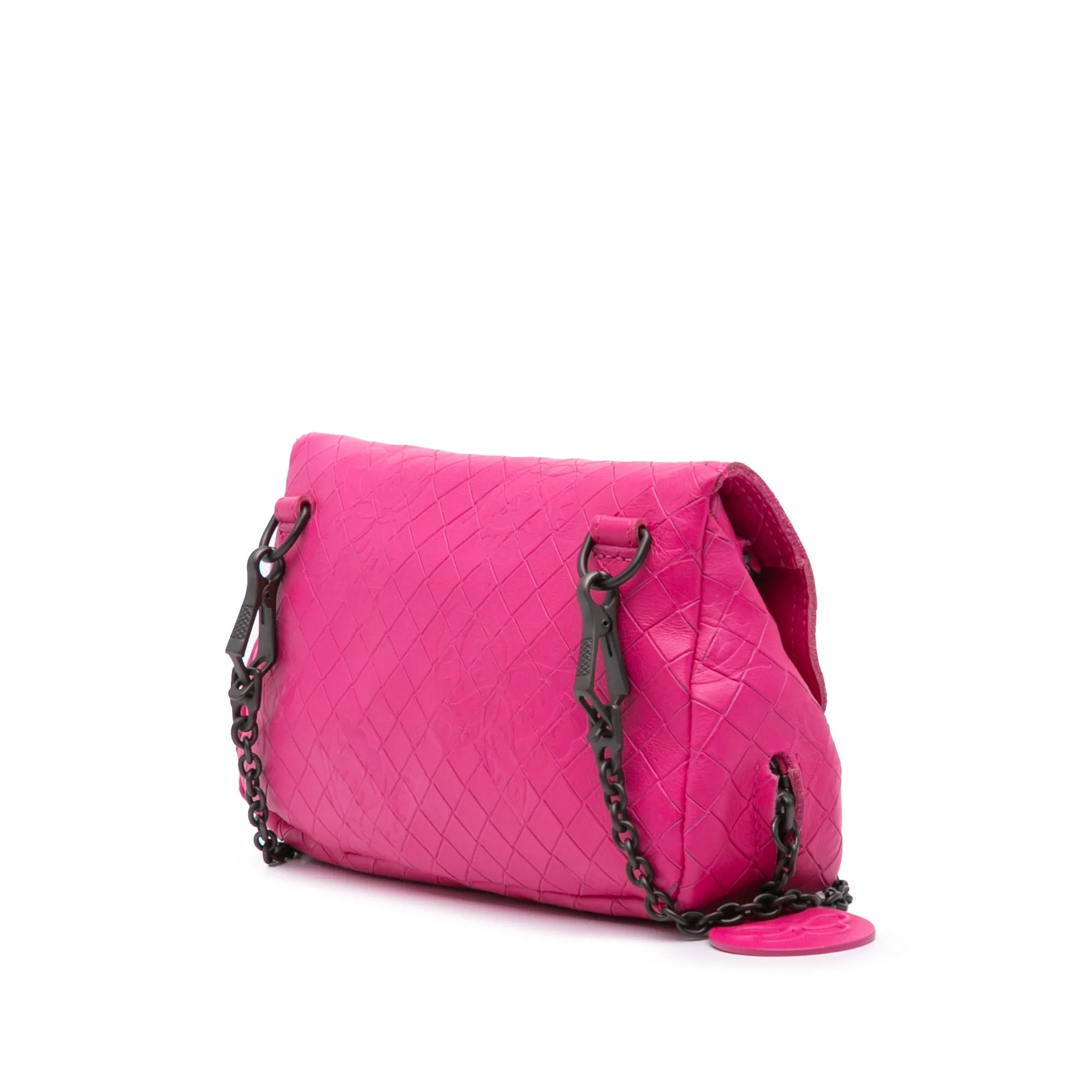 Leather Intrecciomirage Butterfly Chain Flap