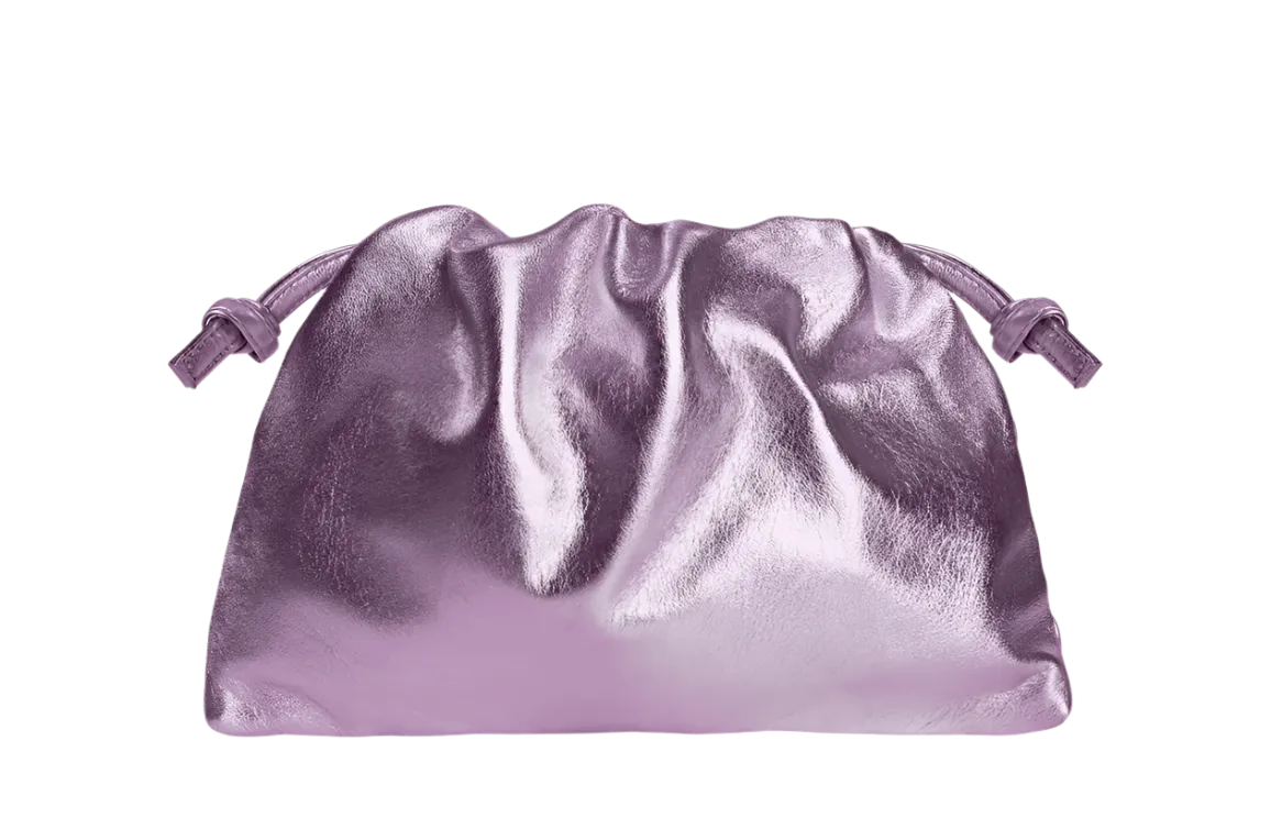 LEMIZ - Monica Clutch Handbag - Metallic Pink