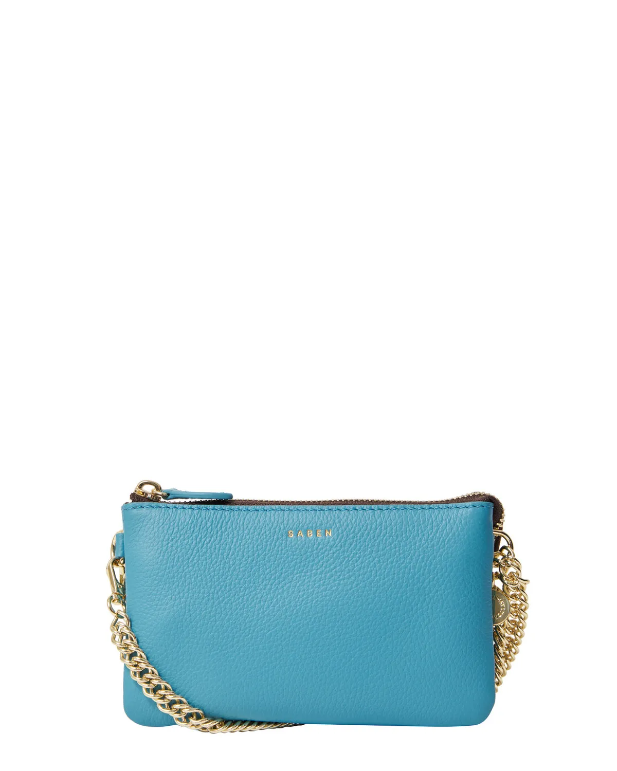 Lily Mini Crossbody Bag - Wave   Gold Curb Chain