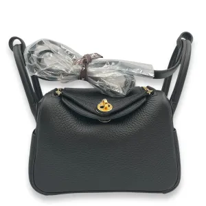 Lindy II Mini Black in Clemence, Gold hardware