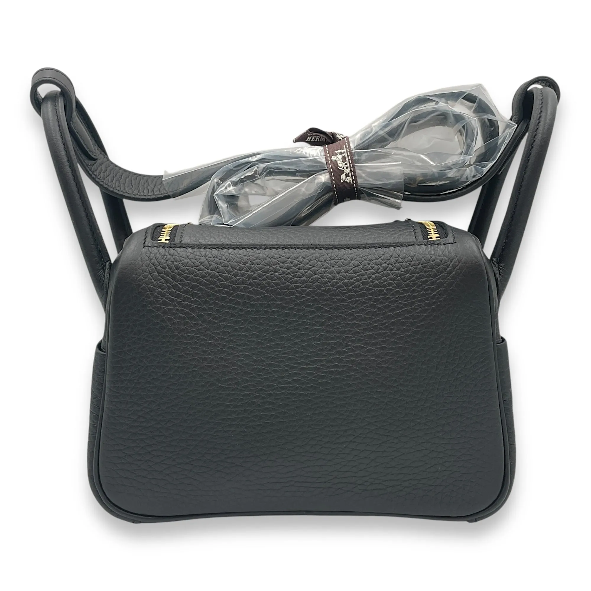 Lindy II Mini Black in Clemence, Gold hardware