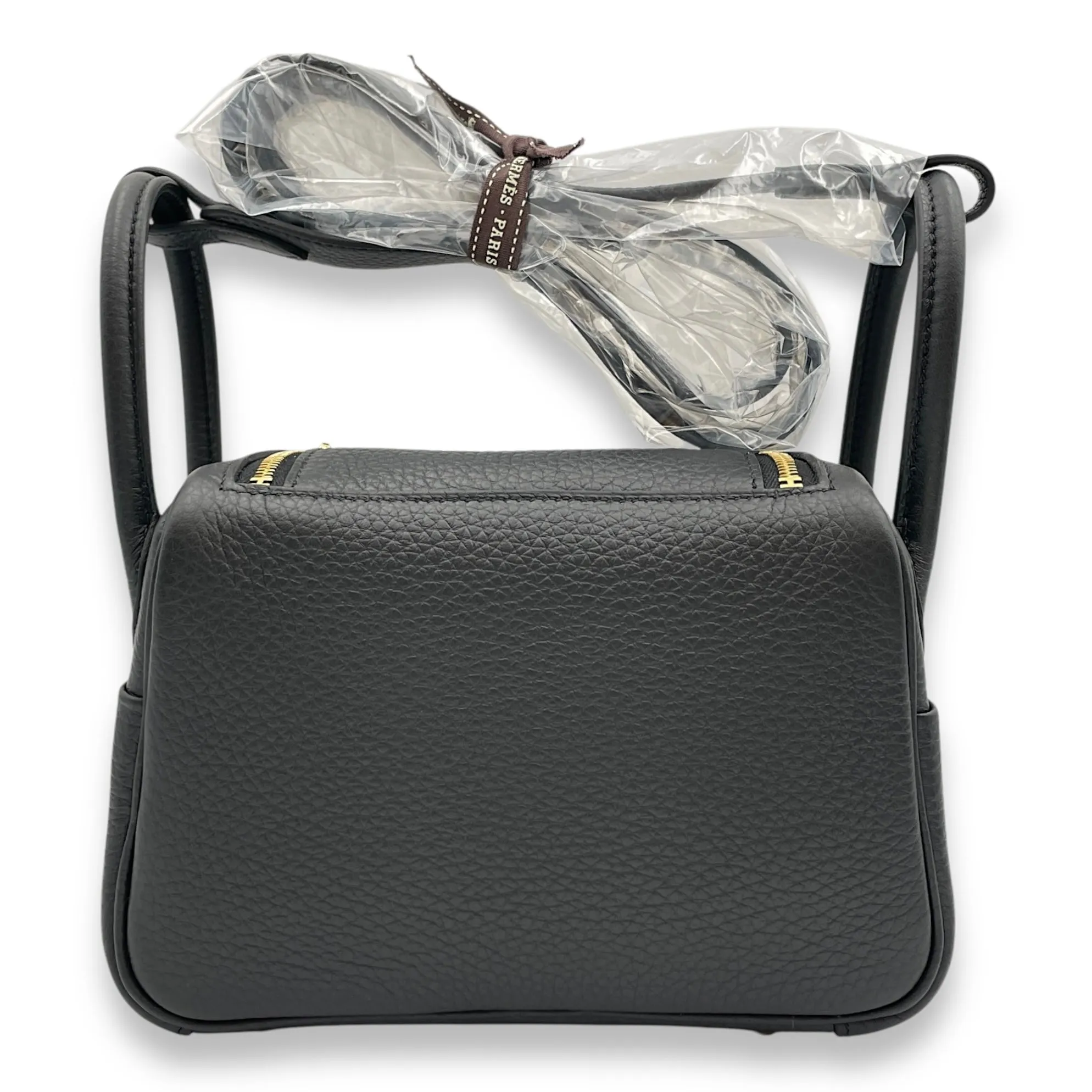 Lindy II Mini Black in Clemence, Gold hardware