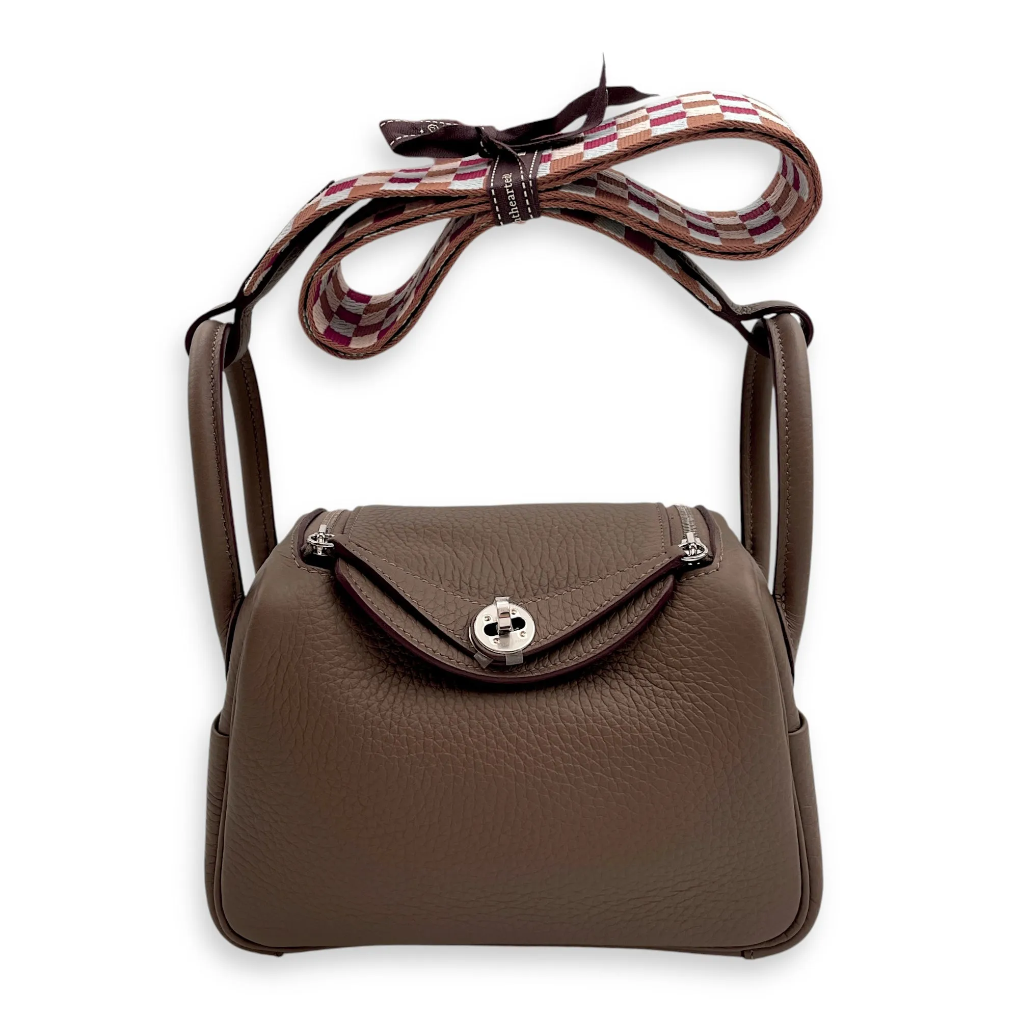 Lindy II Mini Etoupe in Clemence, Palladium hardware