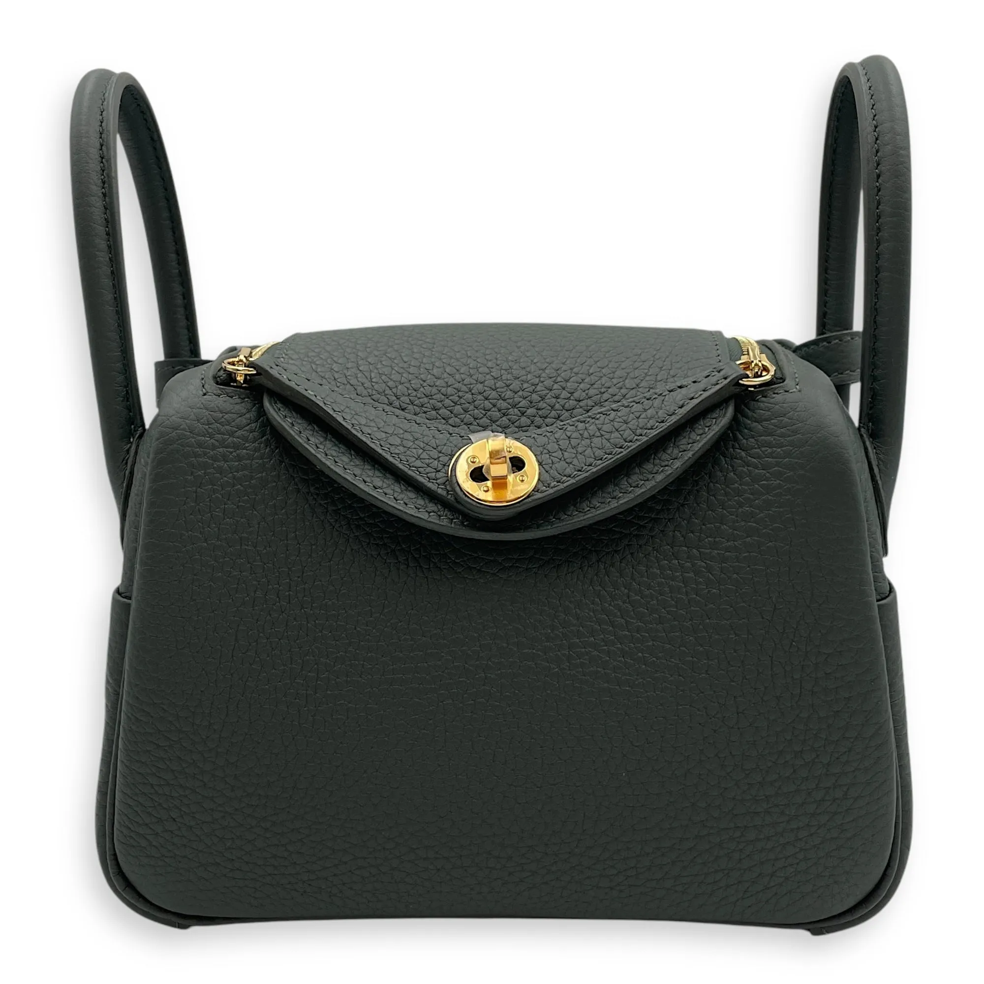 Lindy II Mini Vert Mangrove in Clemence, Gold hardware
