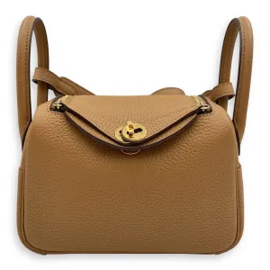 Lindy Mini Biscuit in Clemence, Gold hardware