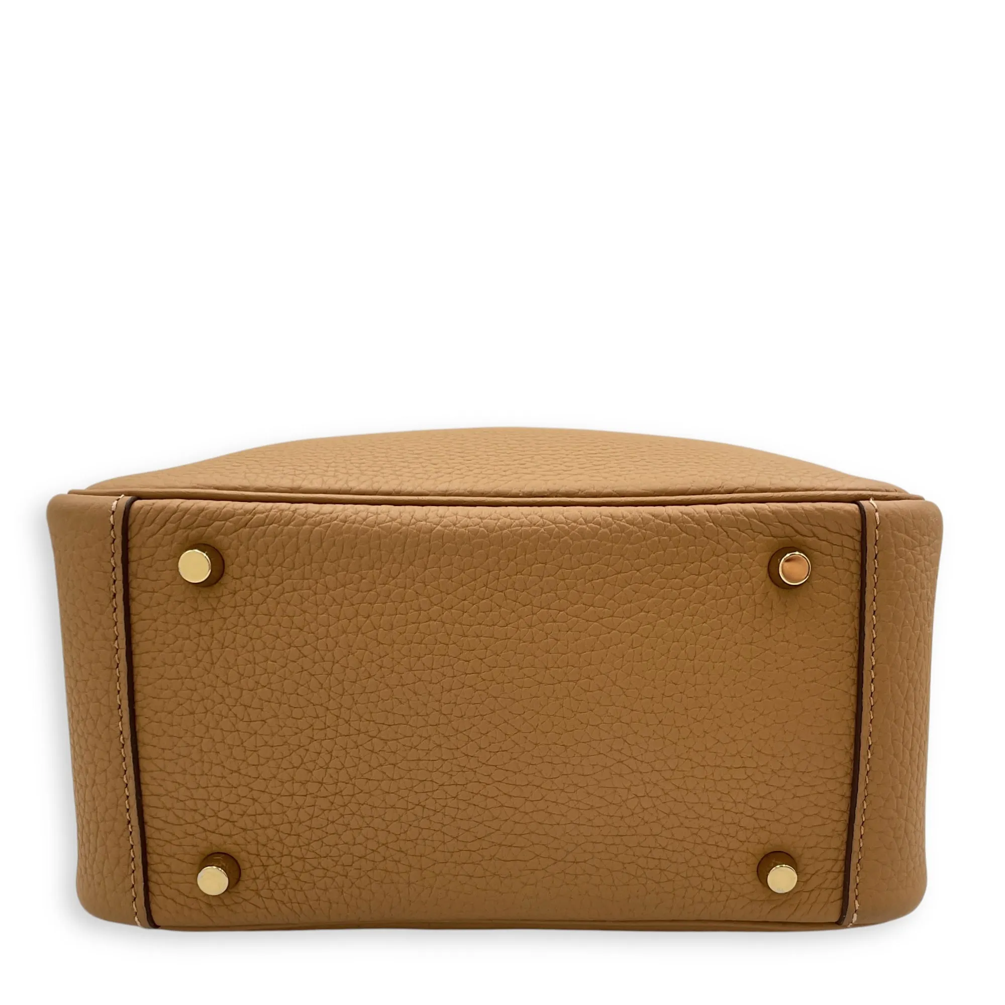 Lindy Mini Biscuit in Clemence, Gold hardware