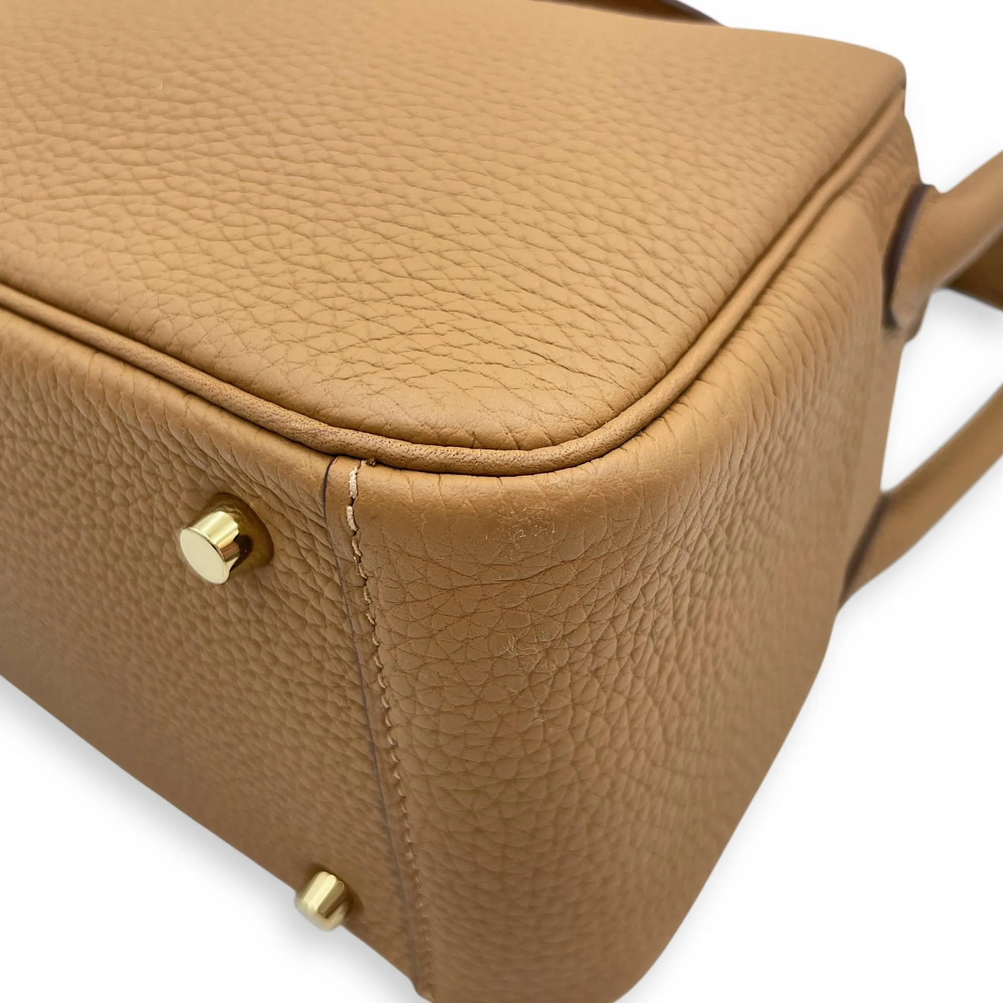 Lindy Mini Biscuit in Clemence, Gold hardware