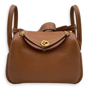 Lindy Mini Gold in Clemence, Gold hardware
