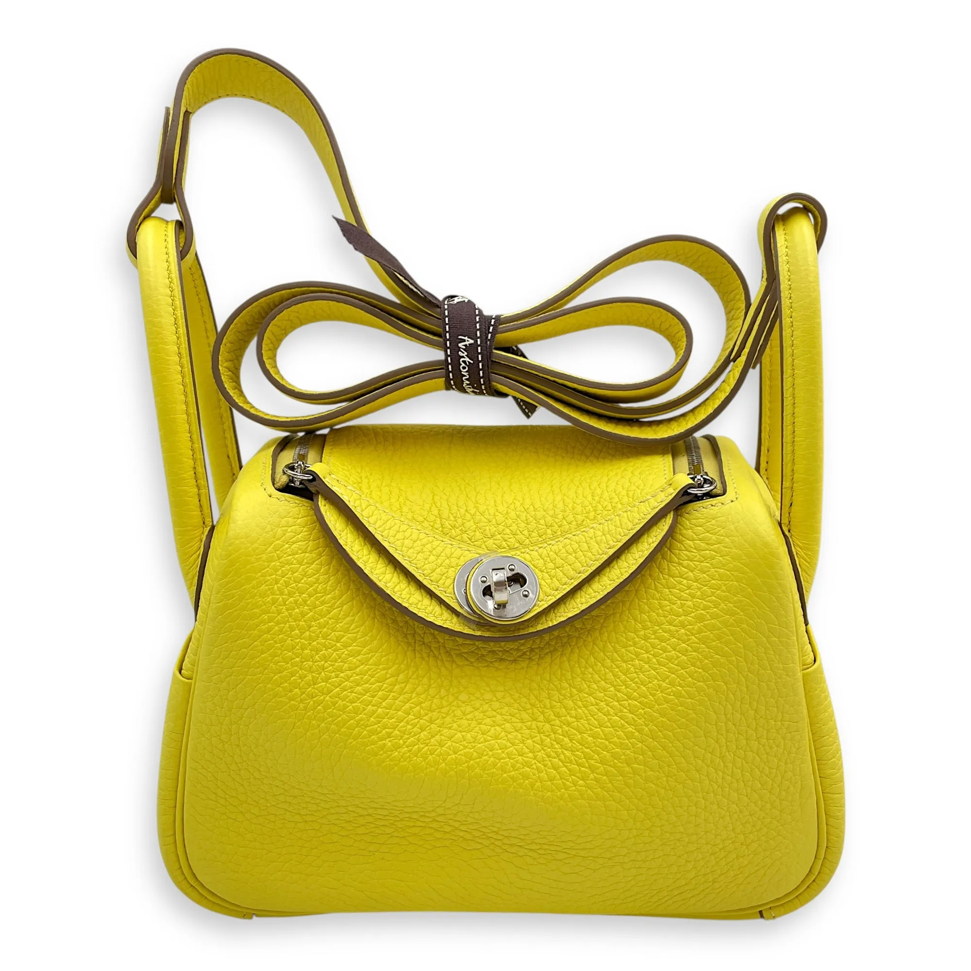Lindy Mini Lime in Clemence, Palladium hardware