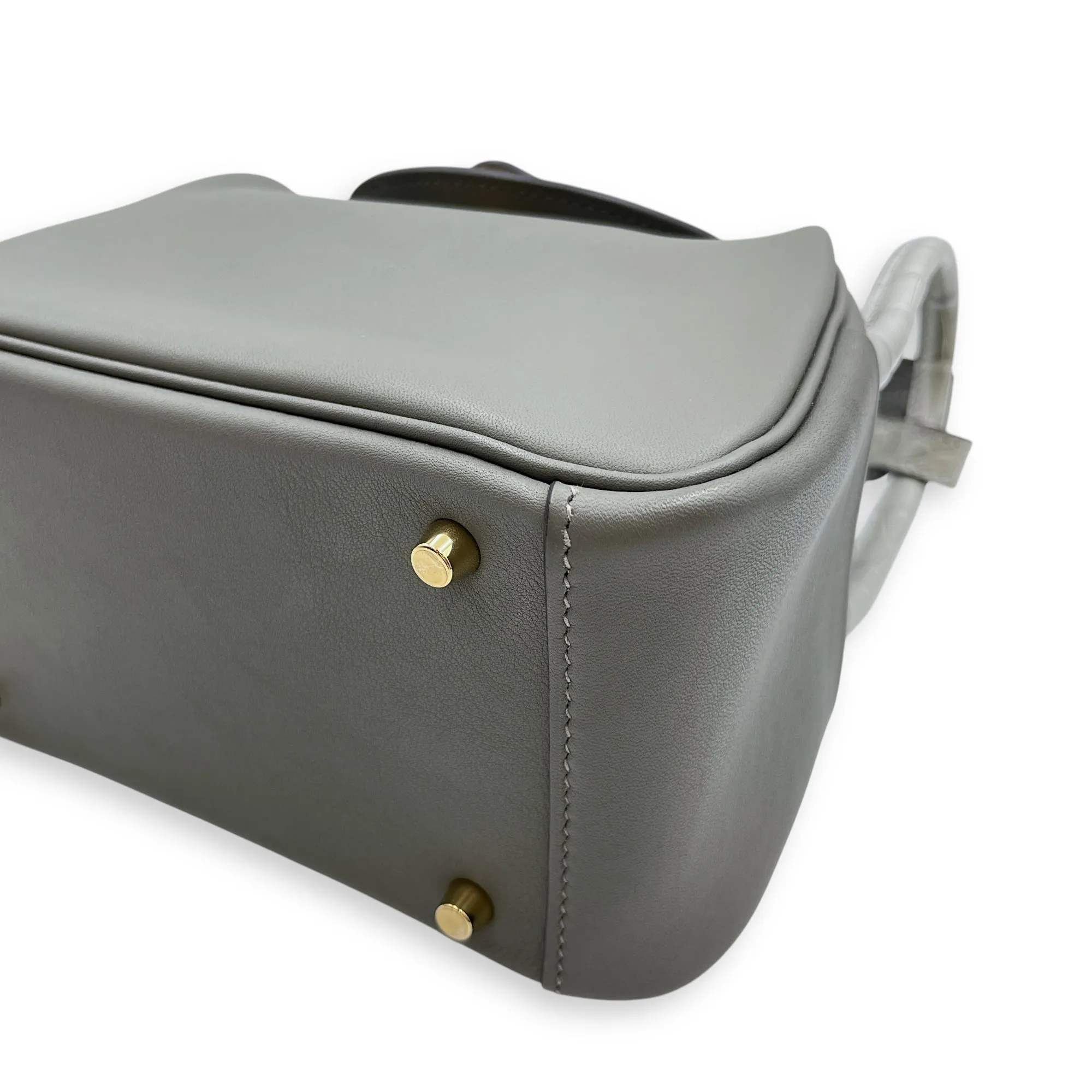 Lindy Touch Mini Gris Meyer/Gris Perle in Swift/Matte Alligator, Gold hardware