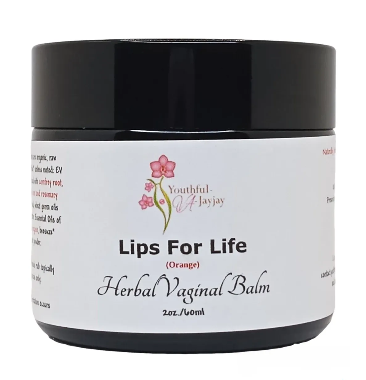 LIPS FOR LIFE: Organic Herbal Vaginal Balm, #2, Orange, 2oz.