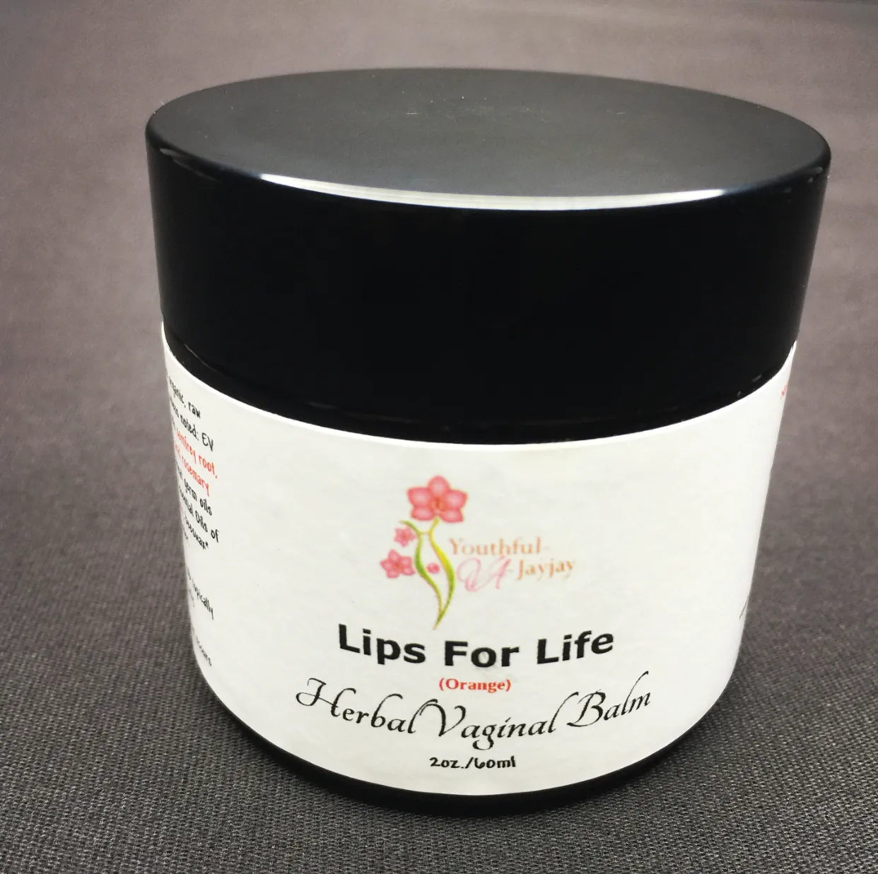 LIPS FOR LIFE: Organic Herbal Vaginal Balm, #2, Orange, 2oz.