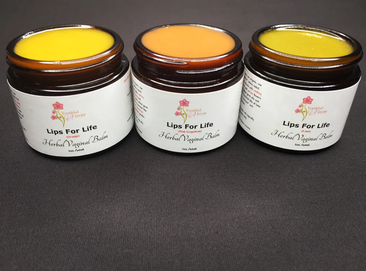 LIPS FOR LIFE: Organic Herbal Vaginal Balm, #2, Orange, 2oz.