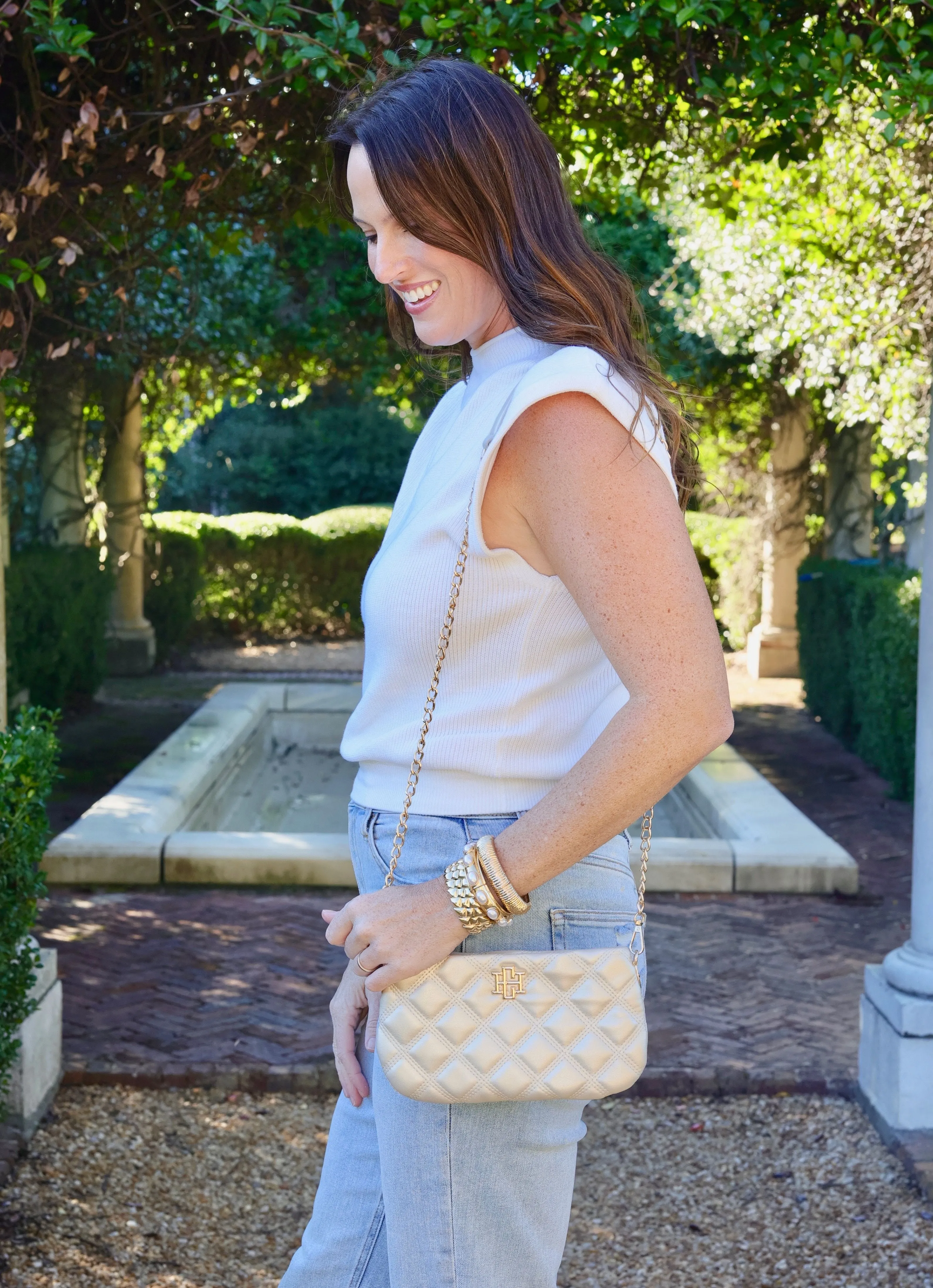 Livi Crossbody Pearl Quilted DQ