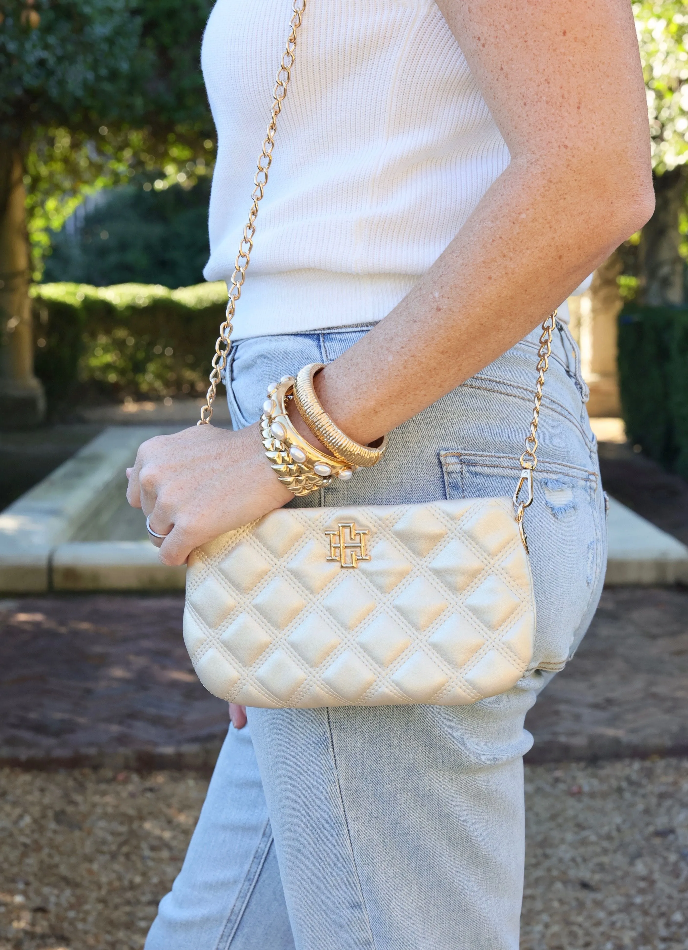 Livi Crossbody Pearl Quilted DQ