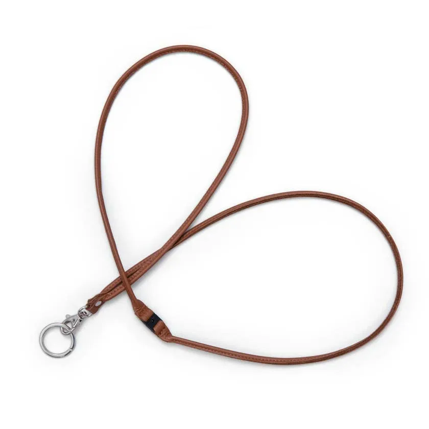 Long key chain lanyard, elk leather