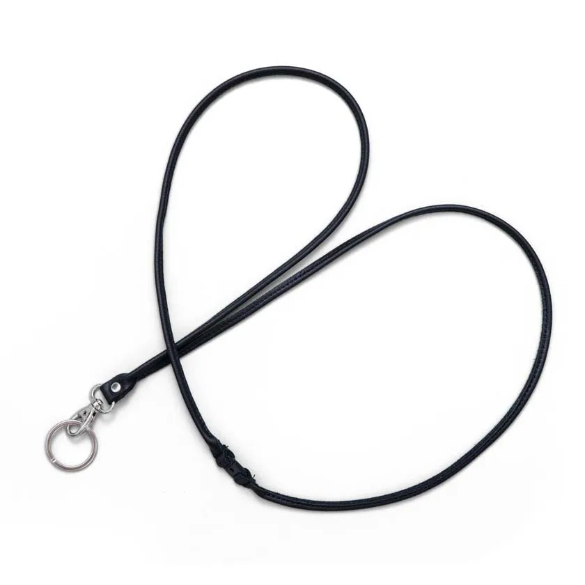 Long key chain lanyard, elk leather