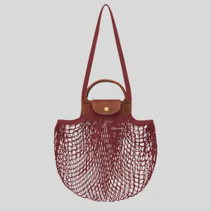 LONGCHAMP Le Pliage Filet L Mesh Bag Acajou RB-10121HVH