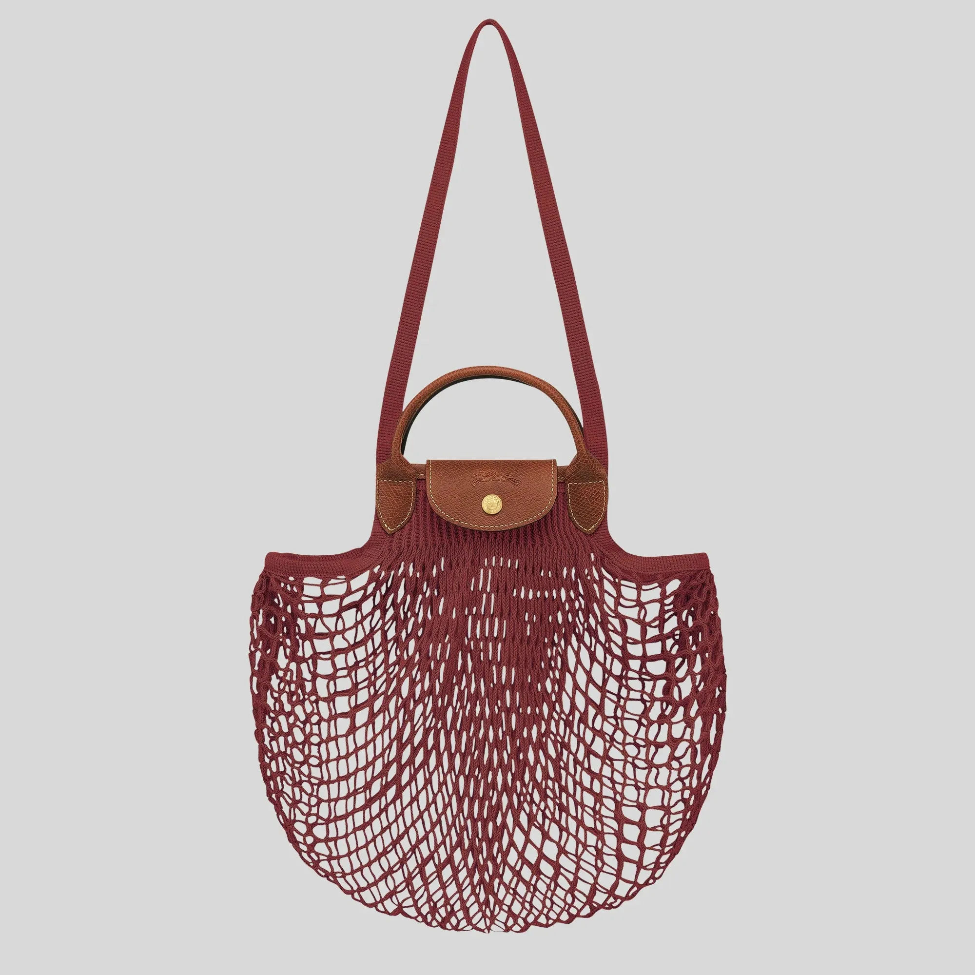 LONGCHAMP Le Pliage Filet L Mesh Bag Acajou RB-10121HVH