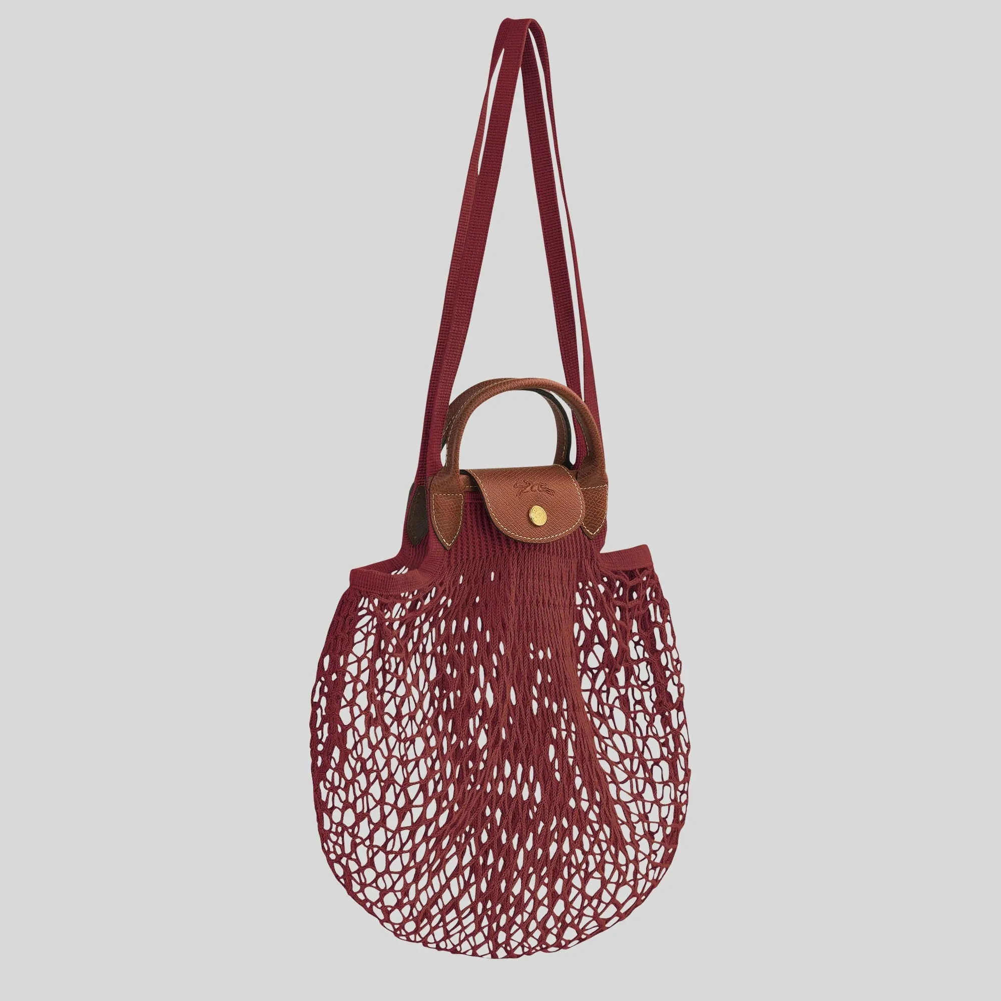 LONGCHAMP Le Pliage Filet L Mesh Bag Acajou RB-10121HVH