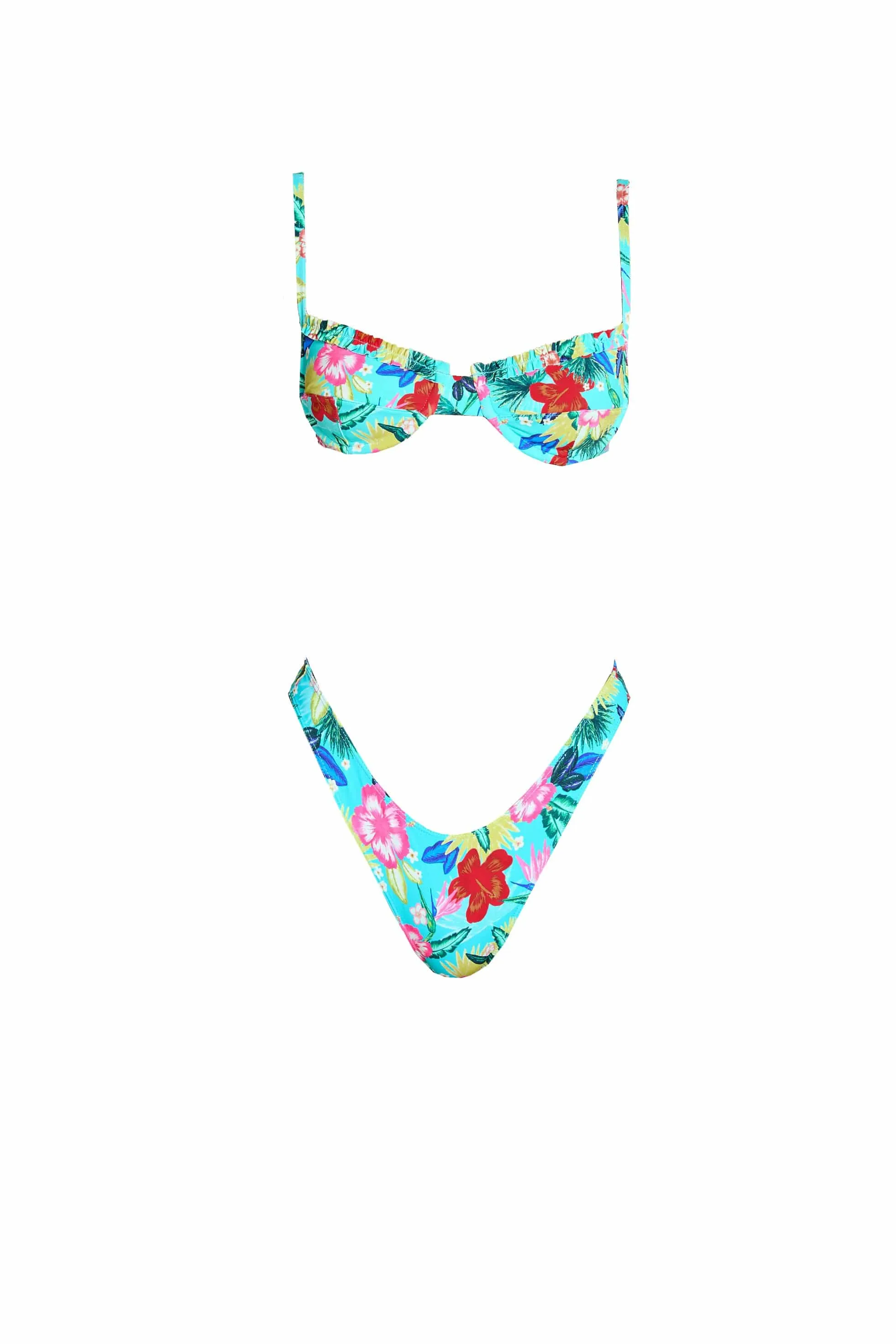LOREN bra - retro hibiscus