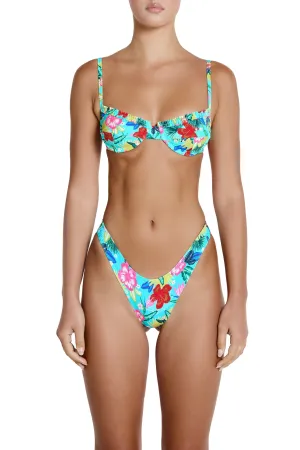 LOREN bra - retro hibiscus
