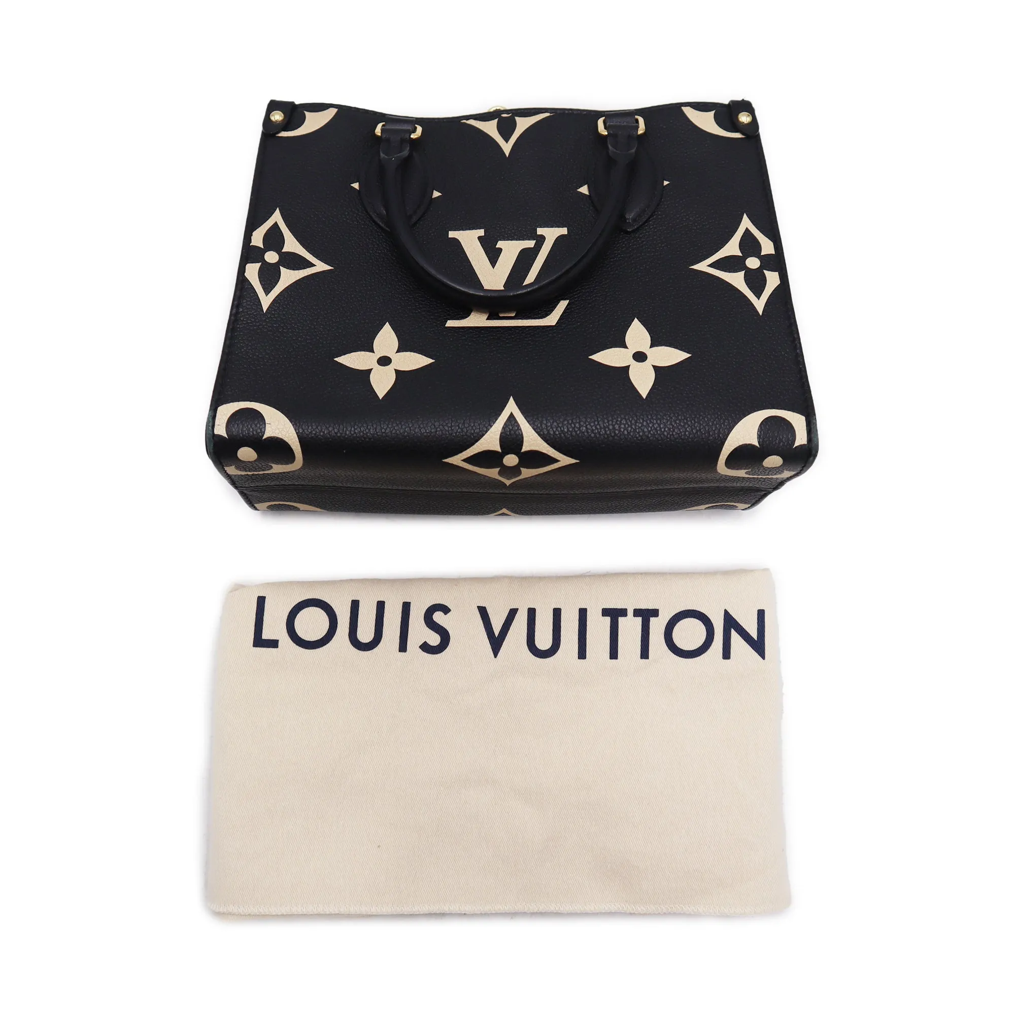 Louis Vuitton Bicolor Monogram Empreinte Giant OntheGo PM Tote Bag