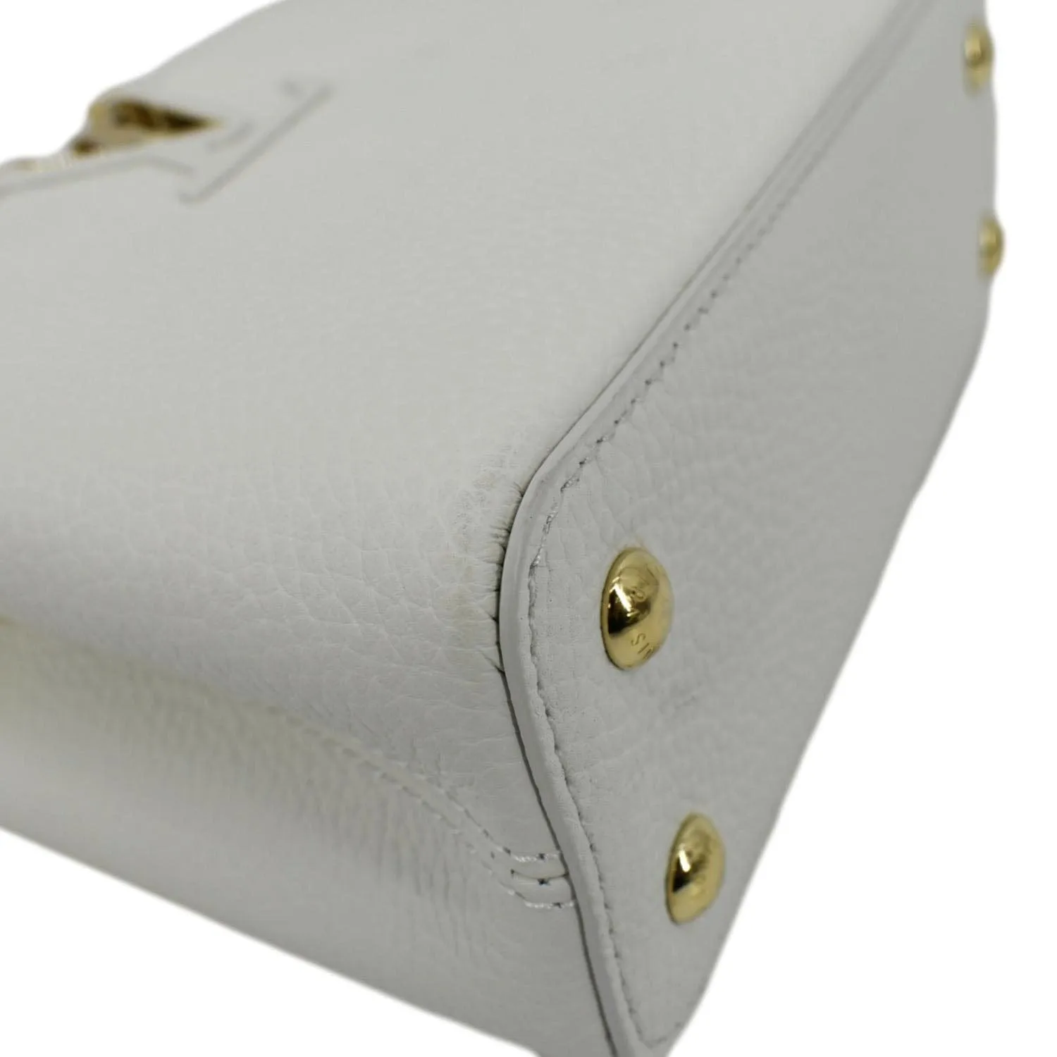LOUIS VUITTON  Capucine Mini Taurillon Leather Crossbody Bag Snow