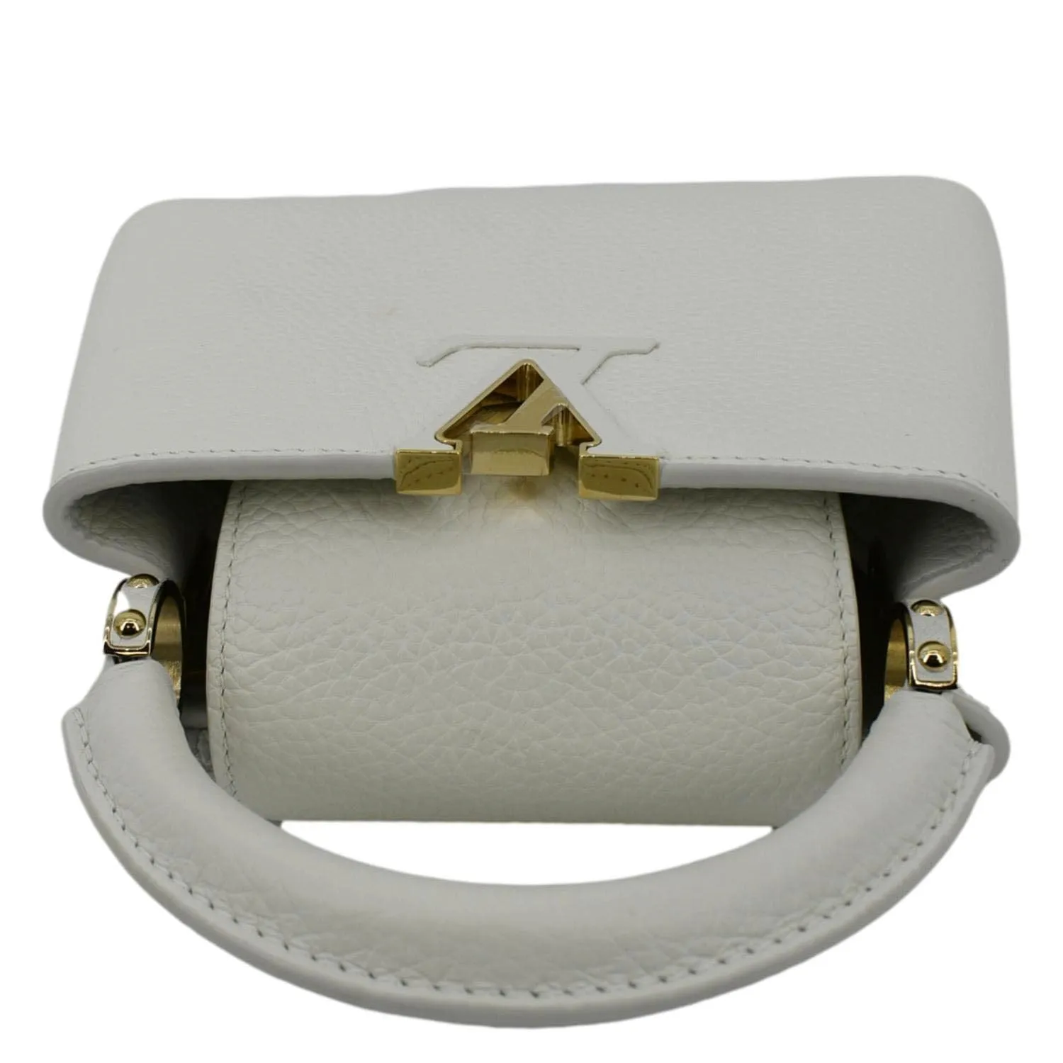LOUIS VUITTON  Capucine Mini Taurillon Leather Crossbody Bag Snow