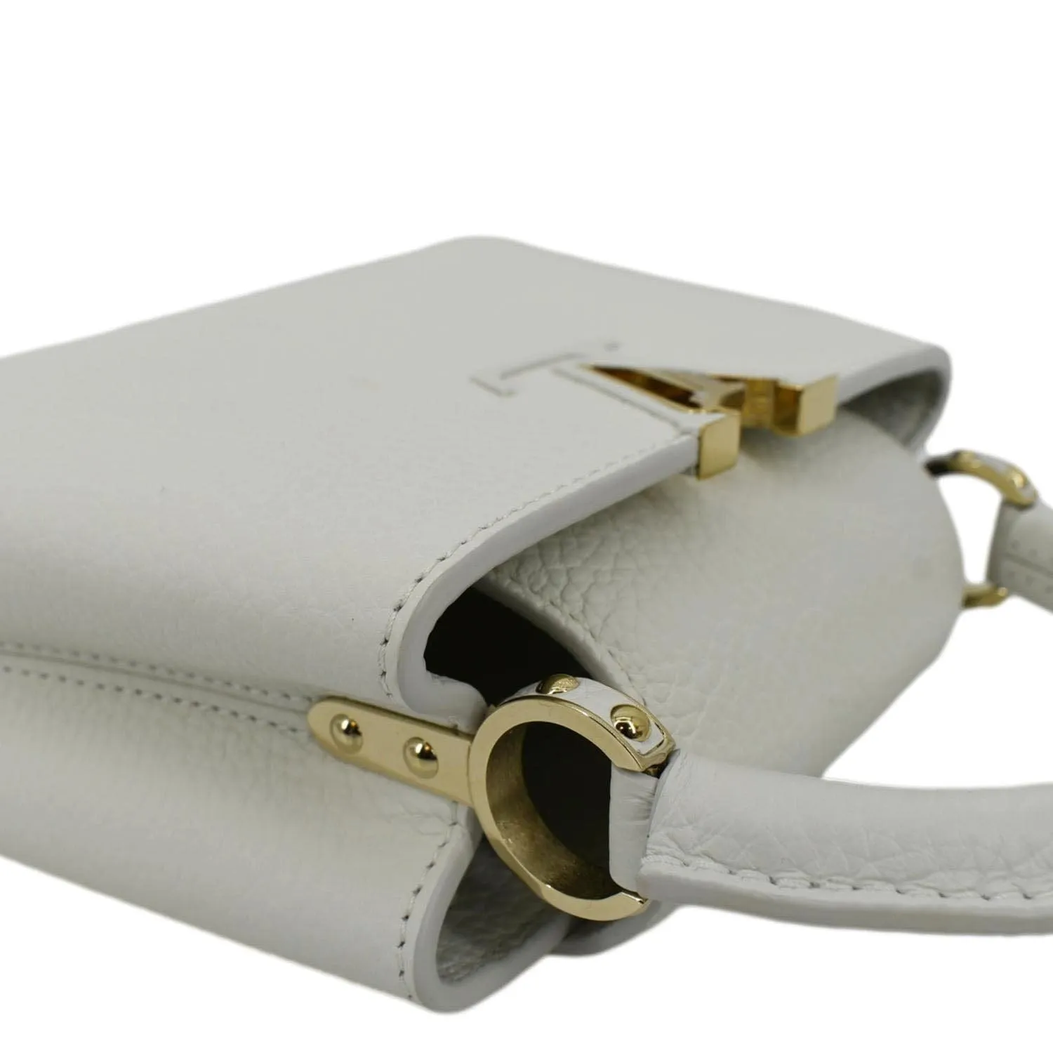 LOUIS VUITTON  Capucine Mini Taurillon Leather Crossbody Bag Snow