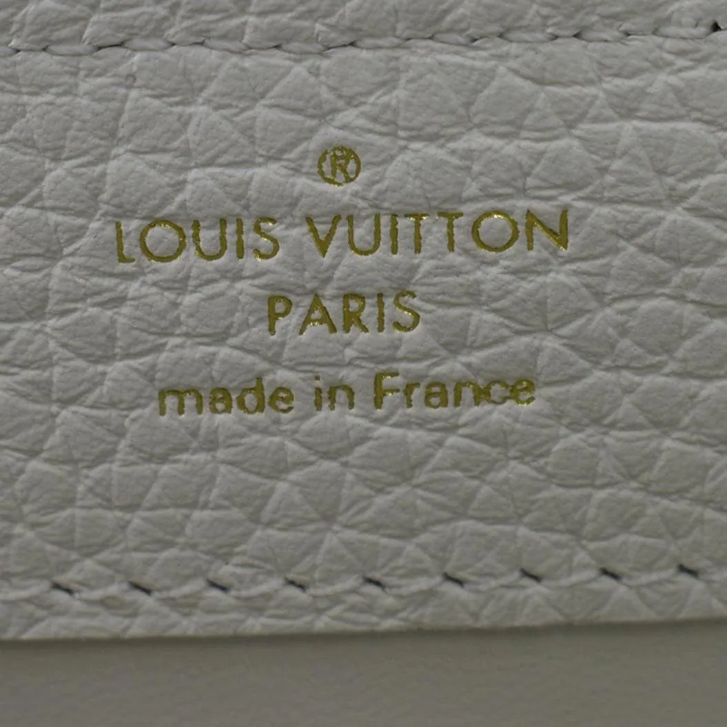 LOUIS VUITTON  Capucine Mini Taurillon Leather Crossbody Bag Snow