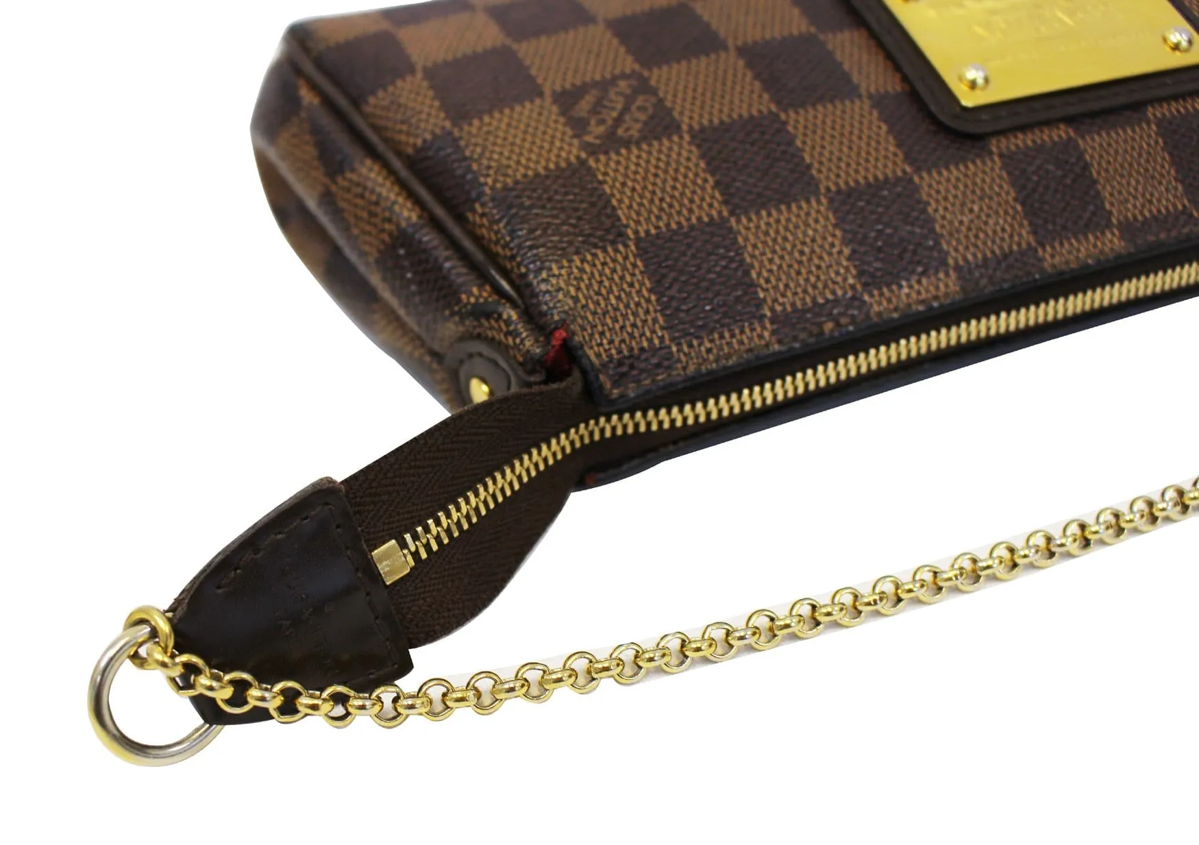 LOUIS VUITTON Damier Ebene Eva Accessories Pouch Crossbody