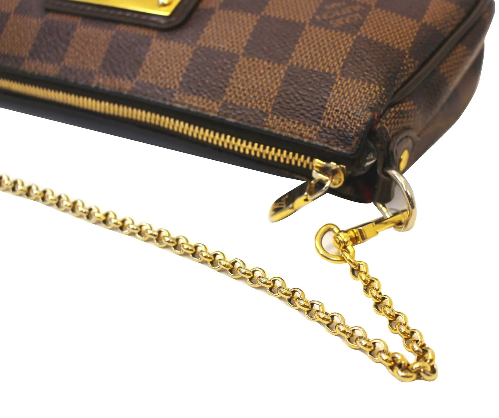 LOUIS VUITTON Damier Ebene Eva Accessories Pouch Crossbody