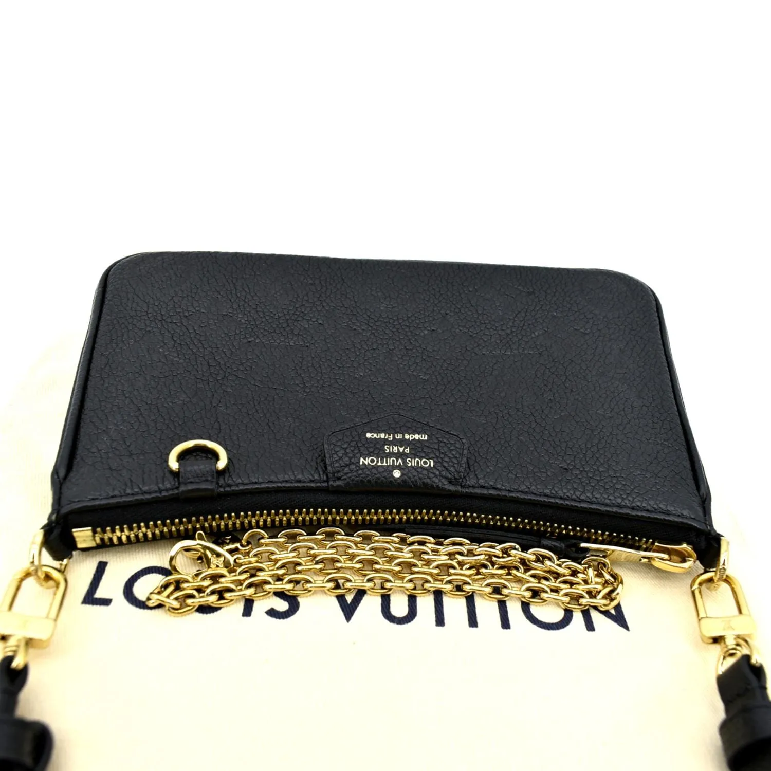 LOUIS VUITTON Easy Pouch on Strap Monogram Empreinte Shoulder Bag Black