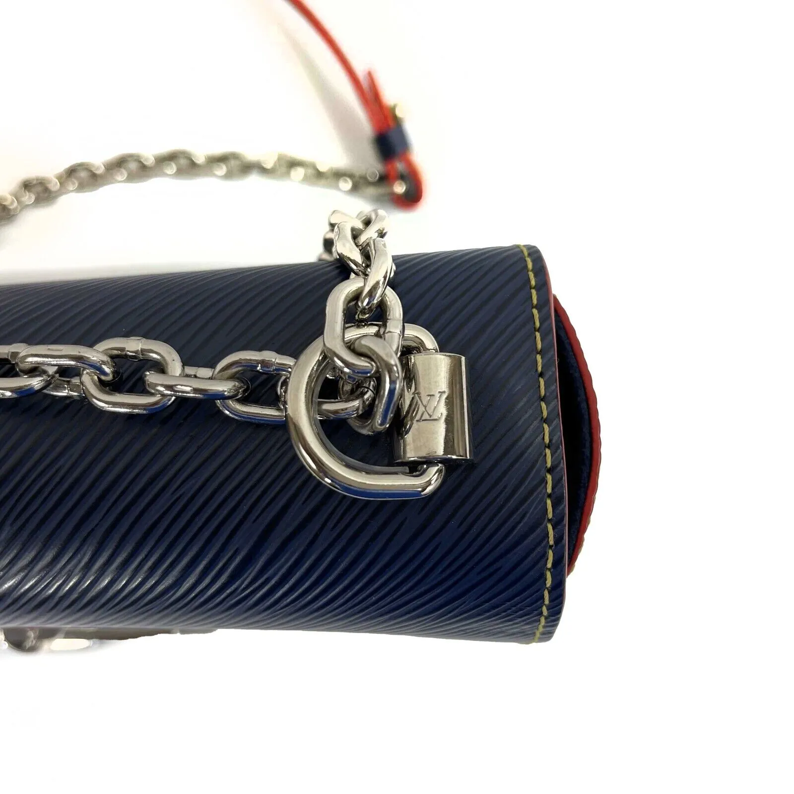Louis Vuitton - Epi Leather Twist MM - Navy Blue, Red Shoulder Bag / Crossbody