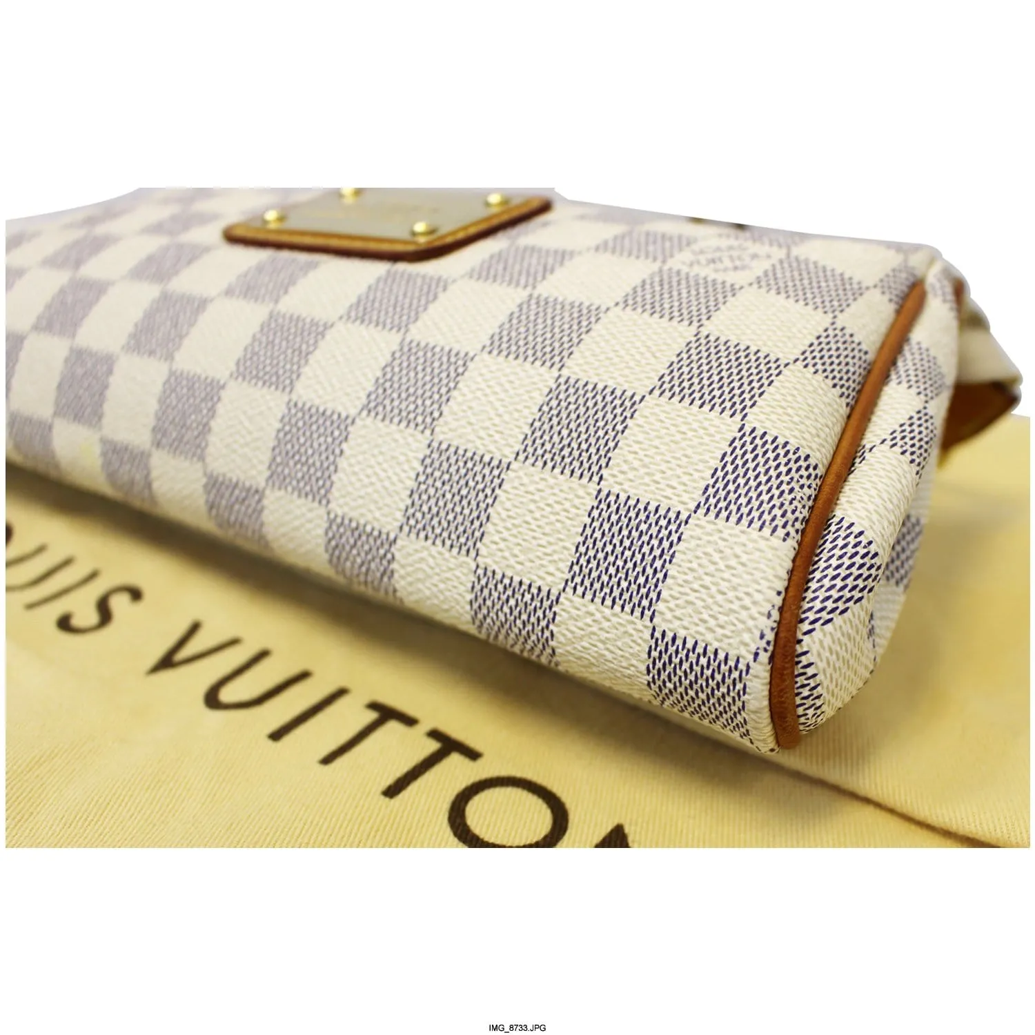 LOUIS VUITTON Eva Clutch Damier Azur Crossbody Bag