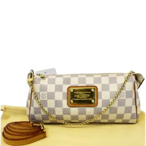 LOUIS VUITTON Eva Clutch Damier Azur Crossbody Bag