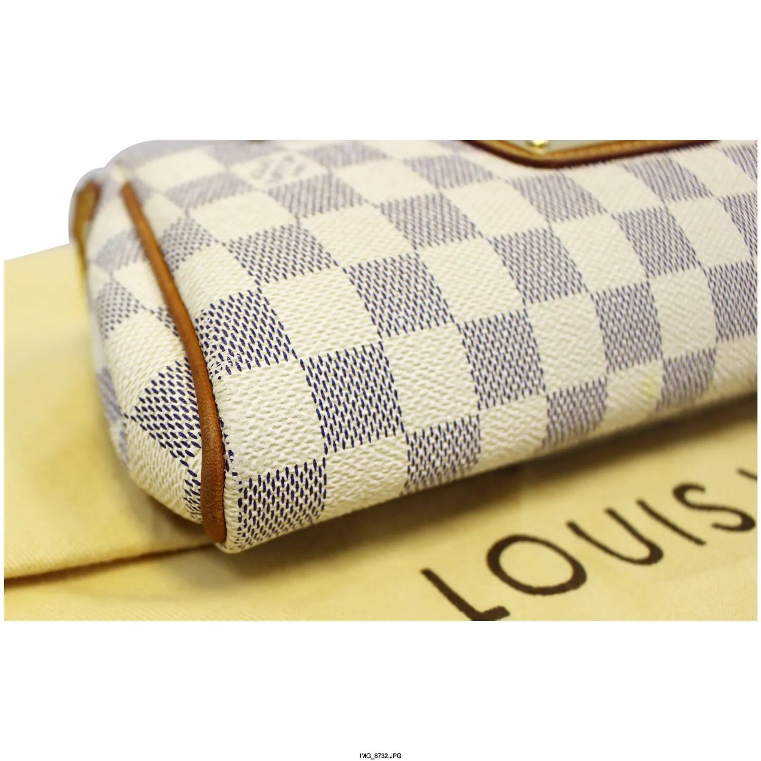 LOUIS VUITTON Eva Clutch Damier Azur Crossbody Bag
