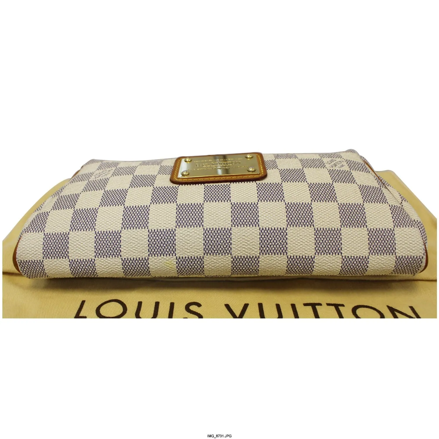 LOUIS VUITTON Eva Clutch Damier Azur Crossbody Bag