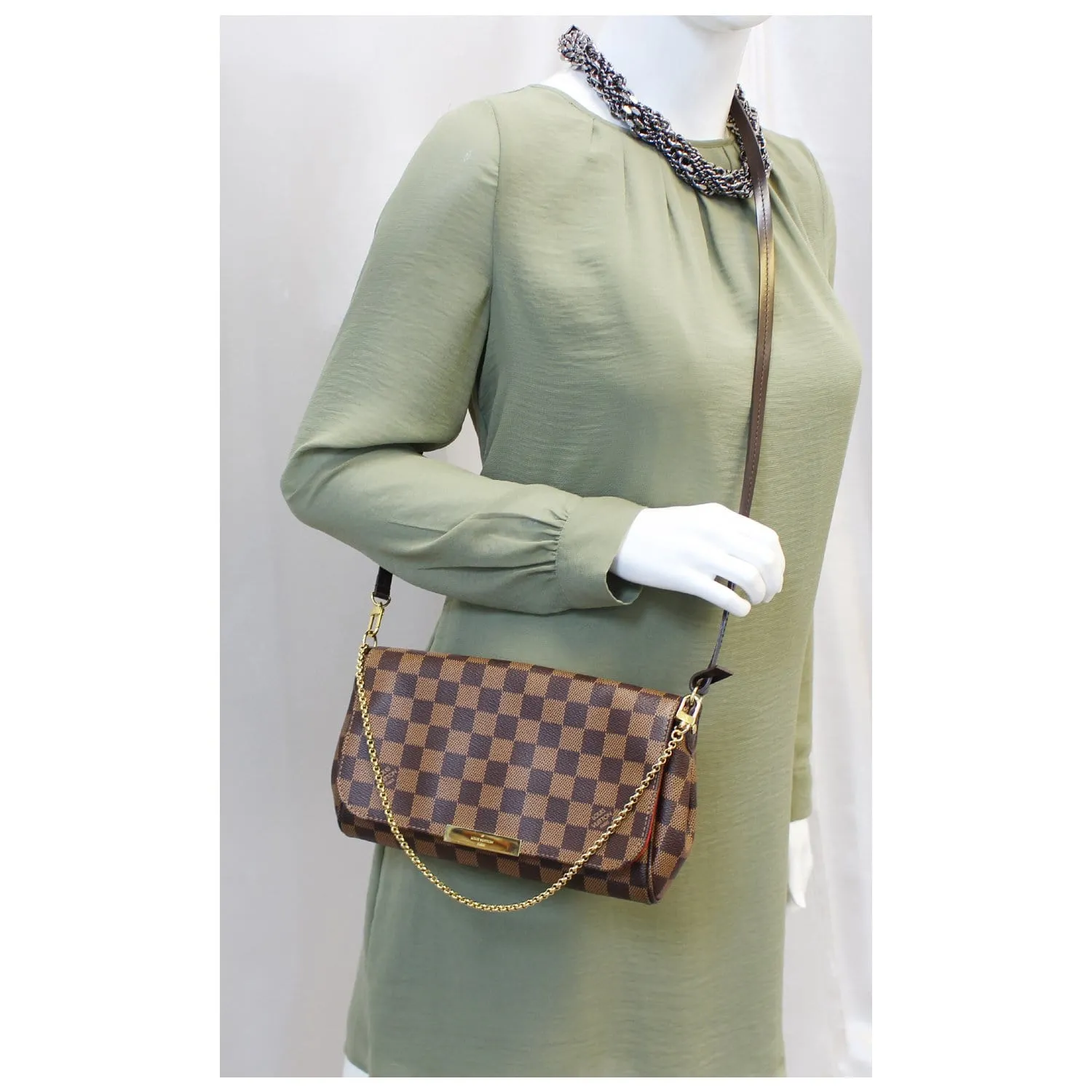 LOUIS VUITTON Favorite MM Damier Ebene Crossbody Bag