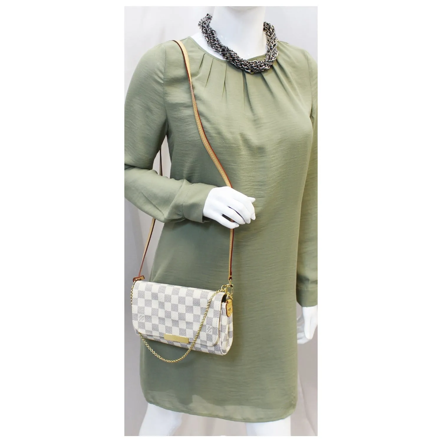 LOUIS VUITTON Favorite PM Damier Azur Crossbody Bag
